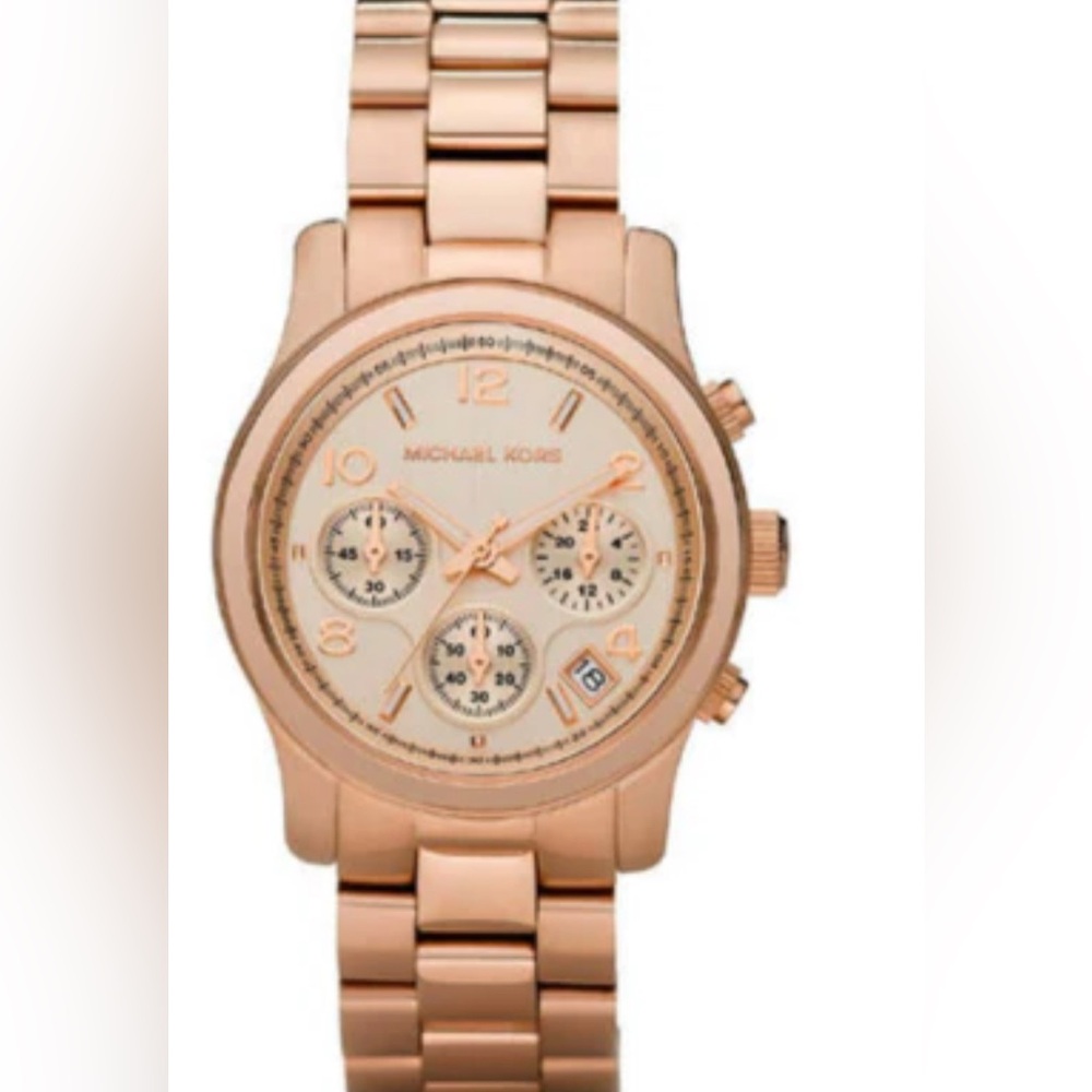 Michael Kors Rose Gold chronograph Watch with Date Display Womens